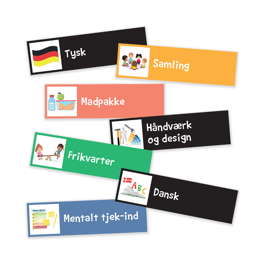 Piktogrammagneter til mellemtrinnet