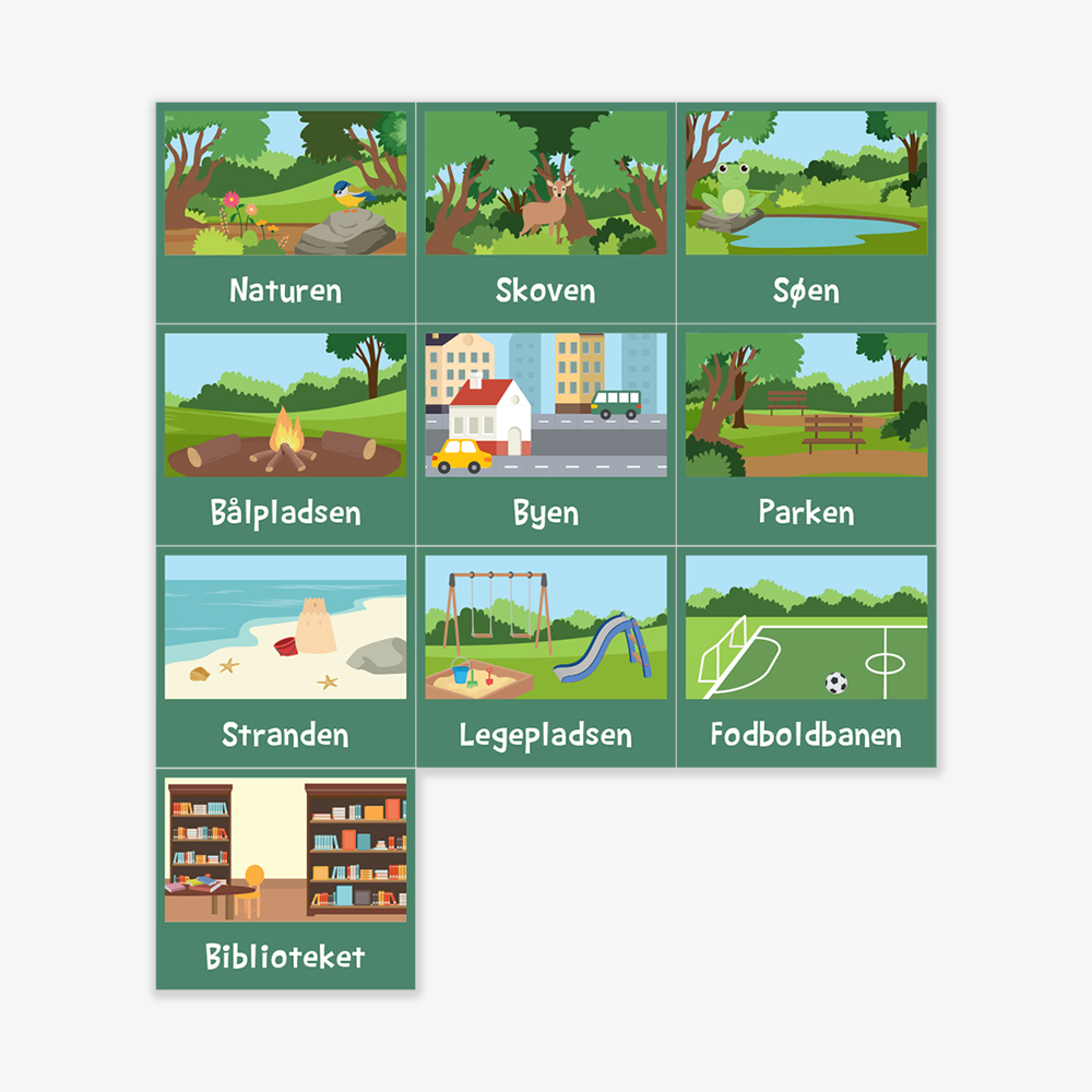Piktogrampakke til dagtilbud til bedre struktur