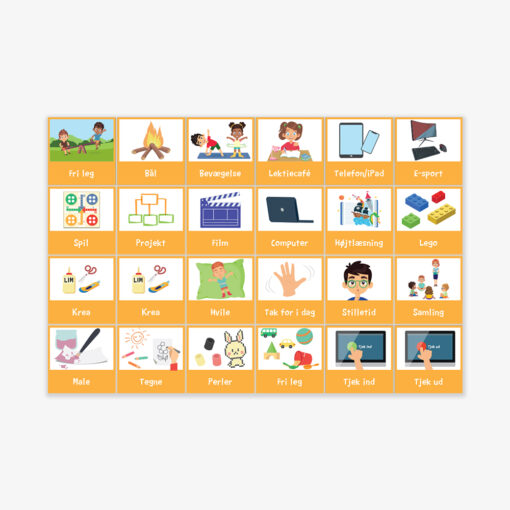 Piktogrammagneter til fritidstilbud