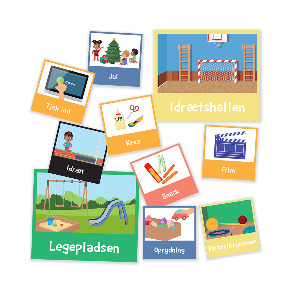 Piktogrammagneter til fritidstilbud