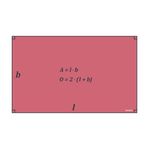 Lær hvordan man udregner areal og rumfang på en rektangel med denne flotte læringstavle.