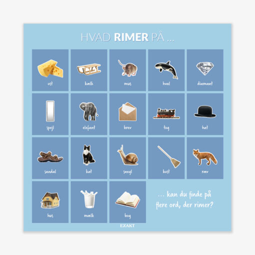 Læringsplade med parrim til dagtilbud