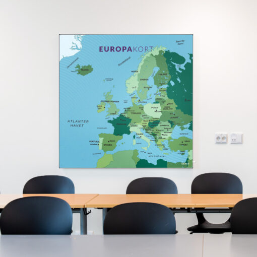 Akustik med Europakort til klasselokale