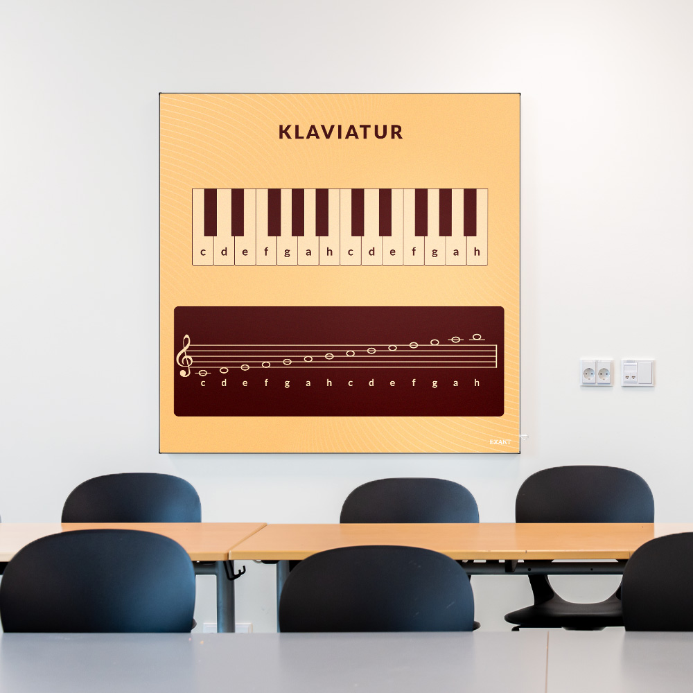 Akustik med Klaviatur i klasselokale