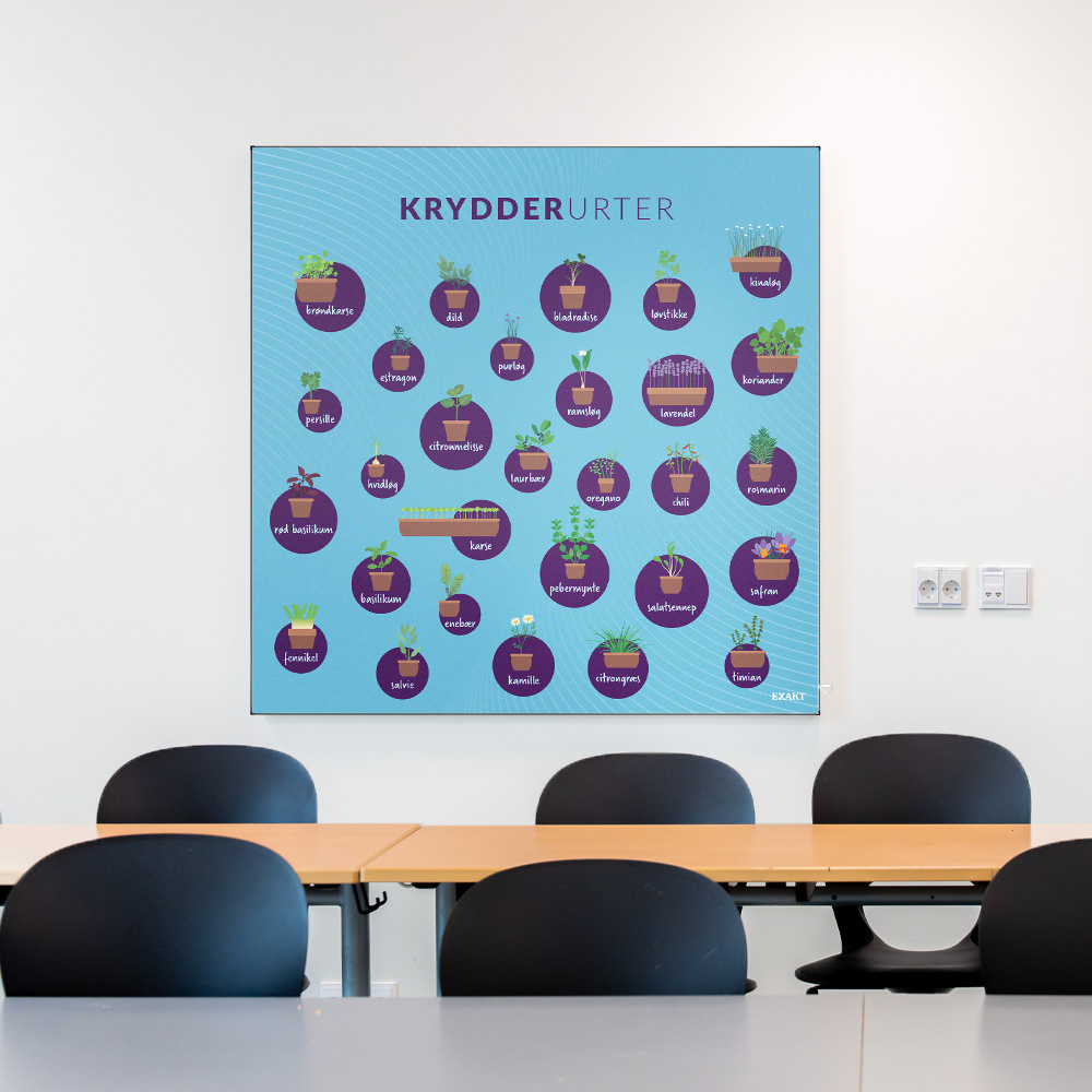 Akustik med Krydderurter i klasselokale