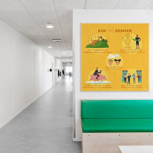 Læringsplade i træfiner med Rim001 i klasselokale