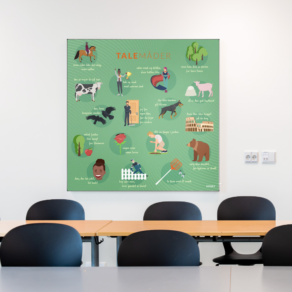 Akustik med Talemåder i klasselokale