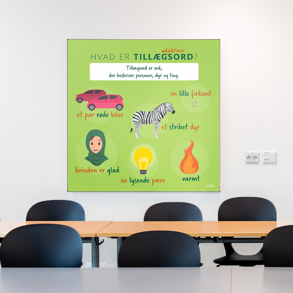 Akustik med Tillægsord i klasselokale