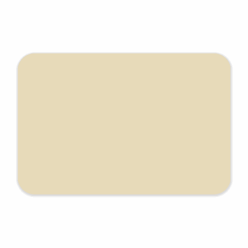 Satin tavle med bløde, afrundede hjørner i farven beige