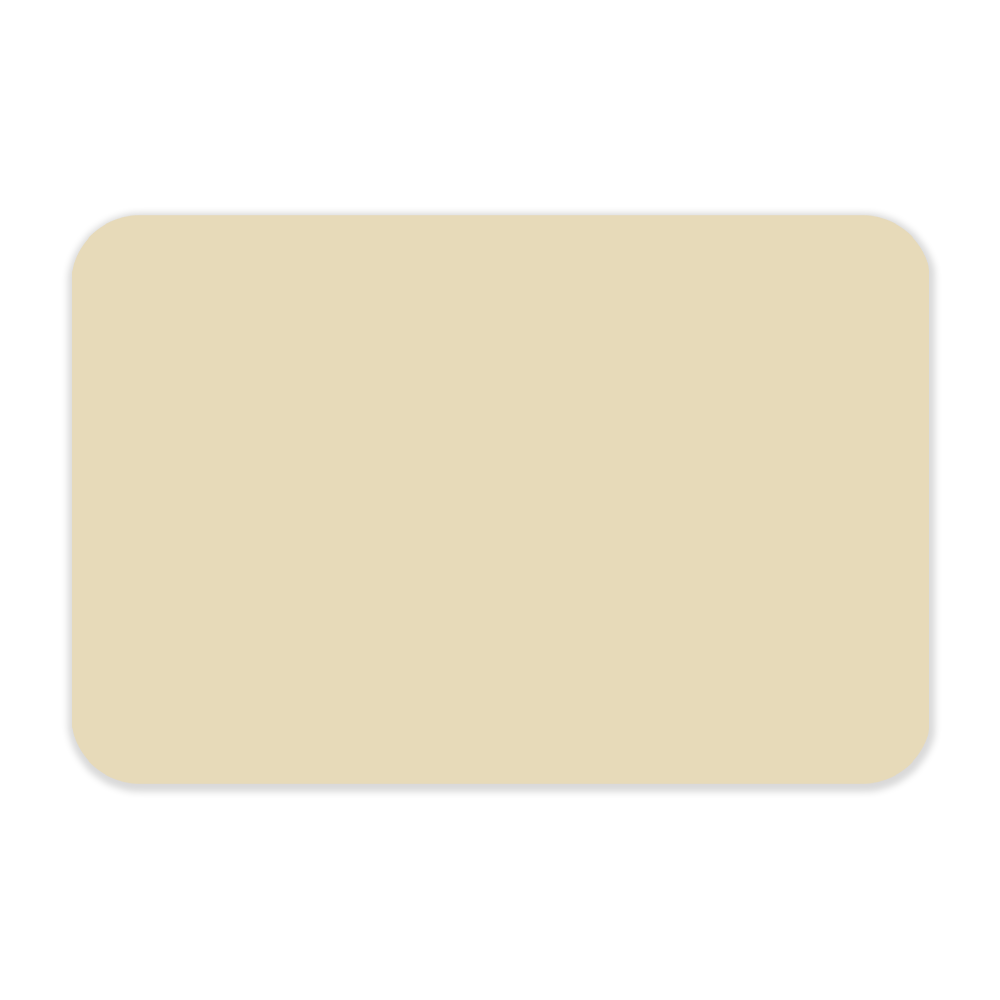 Satin tavle med bløde, afrundede hjørner i farven beige