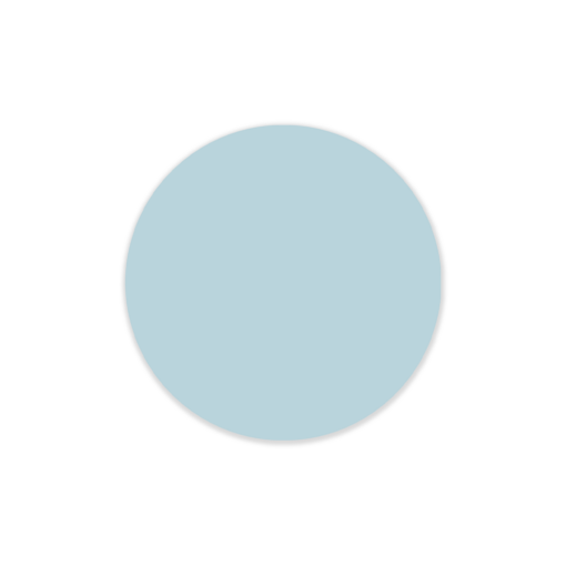 Rundt satin tavle i farven blå