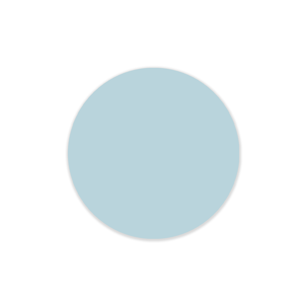 Rundt satin tavle i farven blå