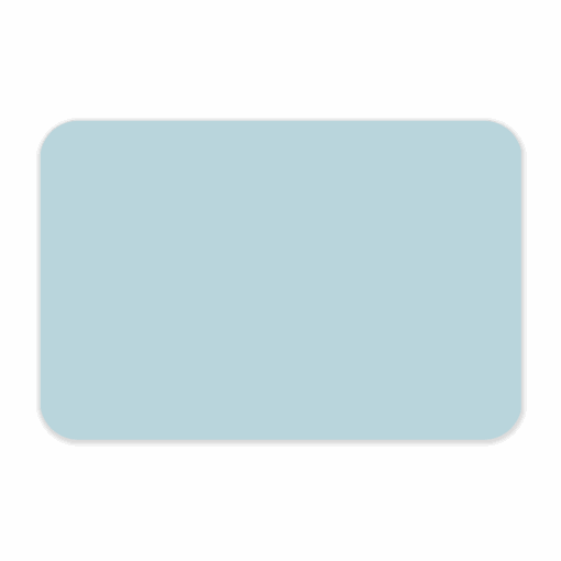 Satin tavle med bløde, afrundede hjørner i farven blå