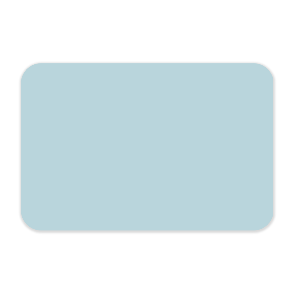 Satin tavle med bløde, afrundede hjørner i farven blå