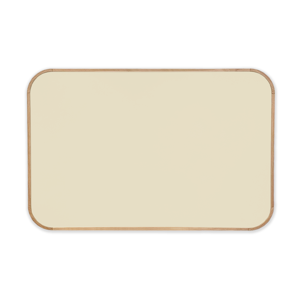 Stilren satin tavle med refleksfri overflade i farven beige