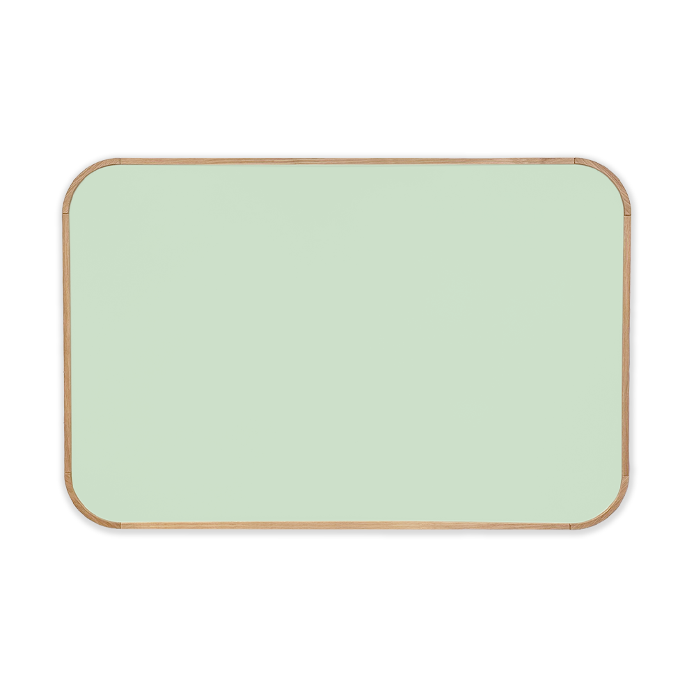 Satin tavle med bløde, afrundede hjørner i farven grøn