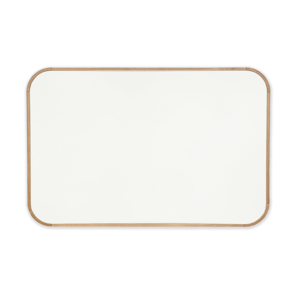 Stilren satin tavle med refleksfri overflade i farven hvid