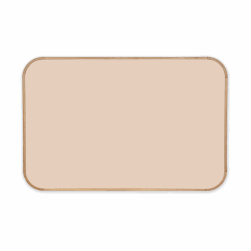 Satin tavle med bløde, afrundede hjørner i farven pink