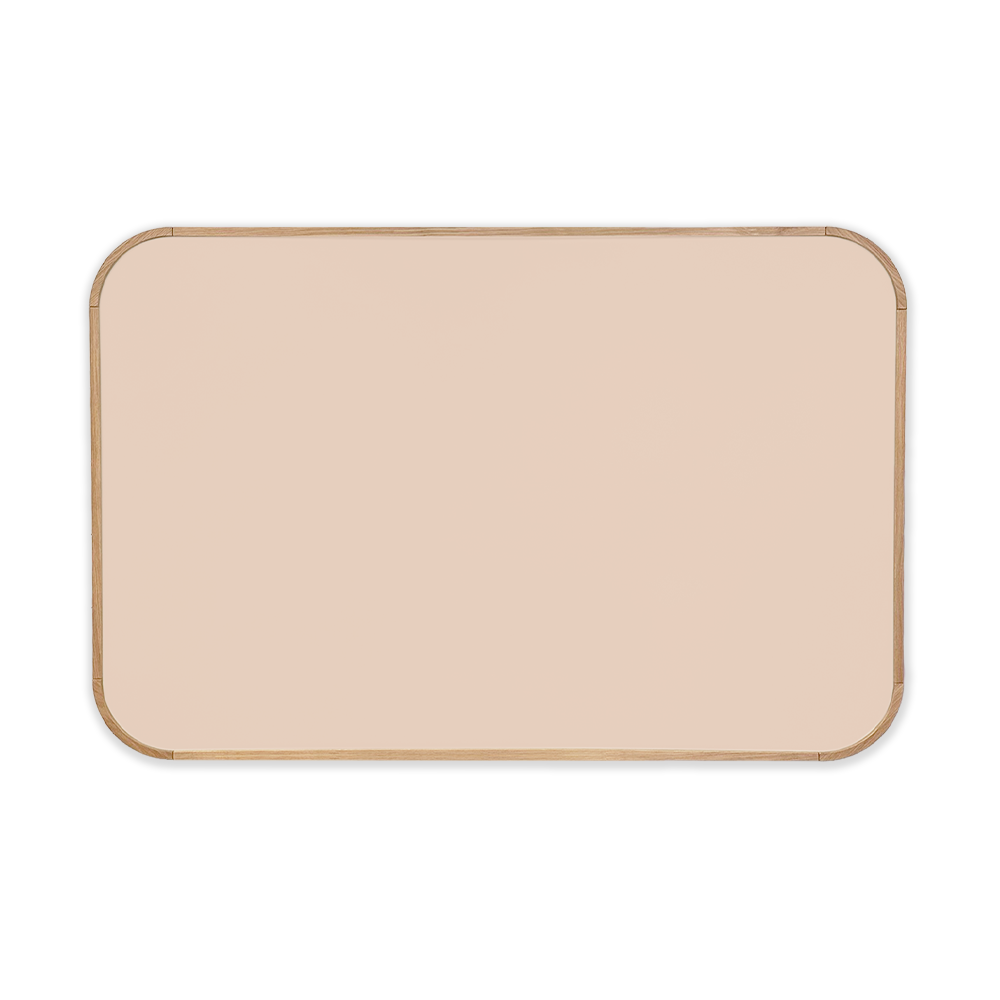 Satin tavle med bløde, afrundede hjørner i farven pink