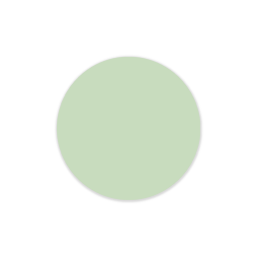 Rundt satin tavle i farven grøn