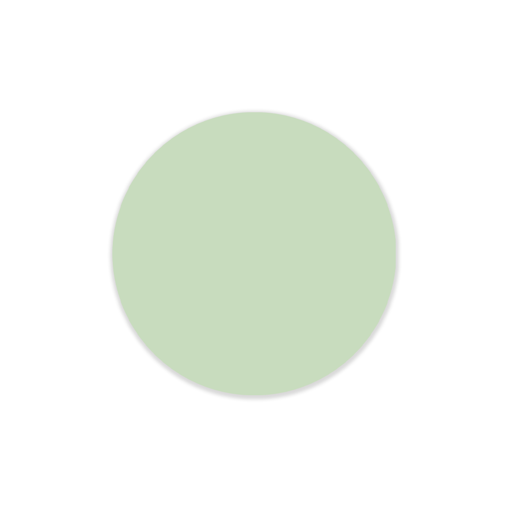 Rundt satin tavle i farven grøn