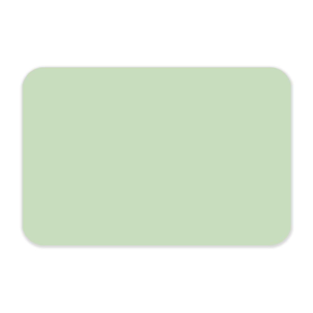 Satin tavle med bløde, afrundede hjørner i farven grøn