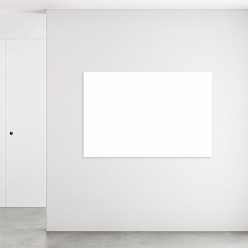 Stilren satin tavle med refleksfri overflade i farven hvid