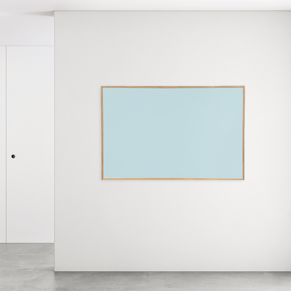 Stilren satin tavle med refleksfri overflade i farven blå