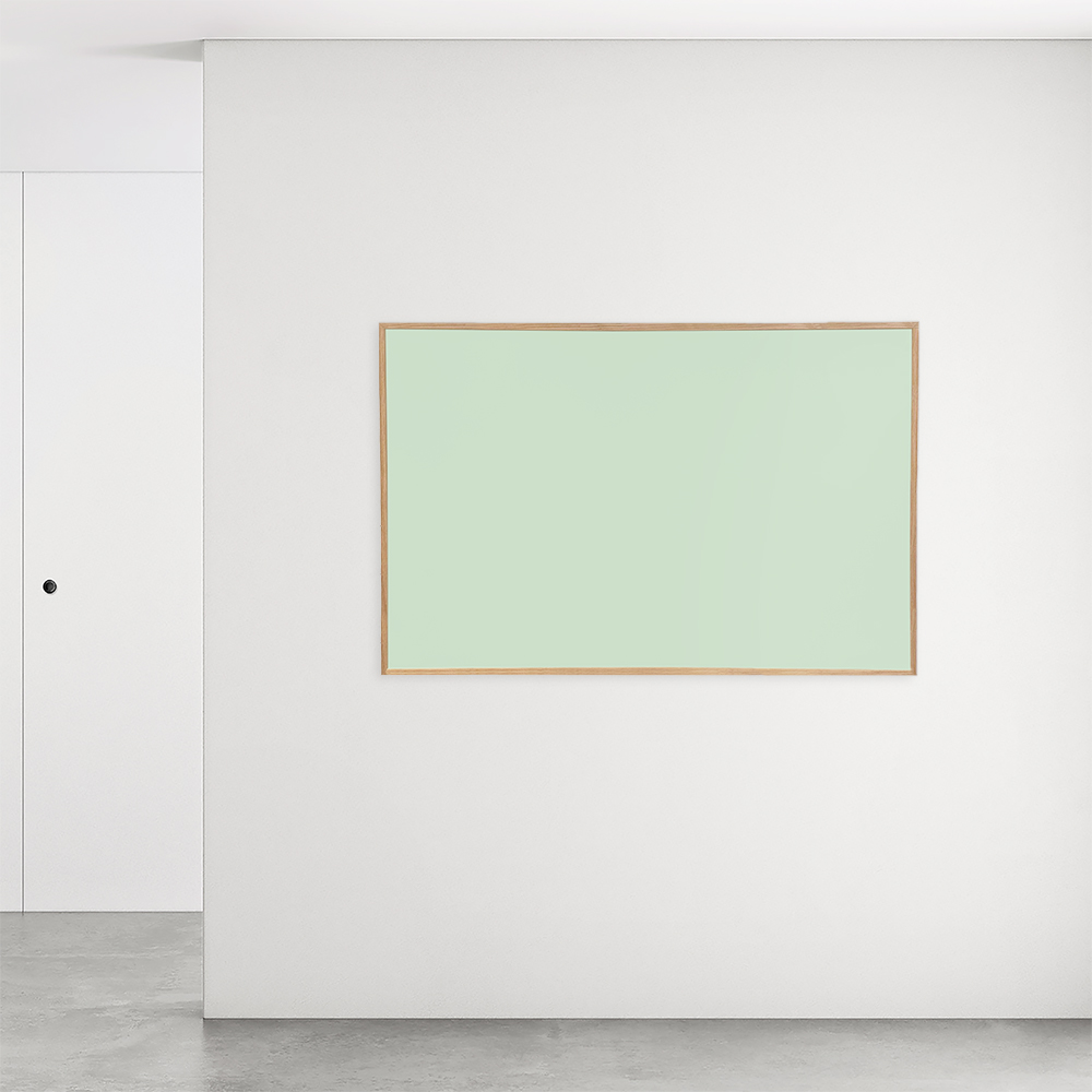 Satin tavle med bløde, afrundede hjørner i farven grøn