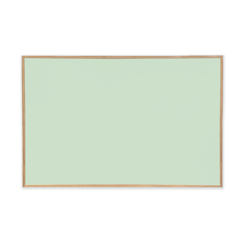 Satin tavle med bløde, afrundede hjørner i farven grøn