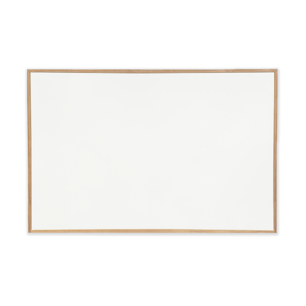 Stilren satin tavle med refleksfri overflade i farven hvid