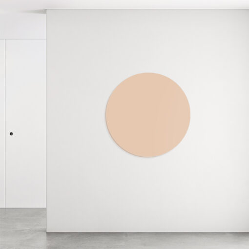 Rundt satin tavle i farven lys pink