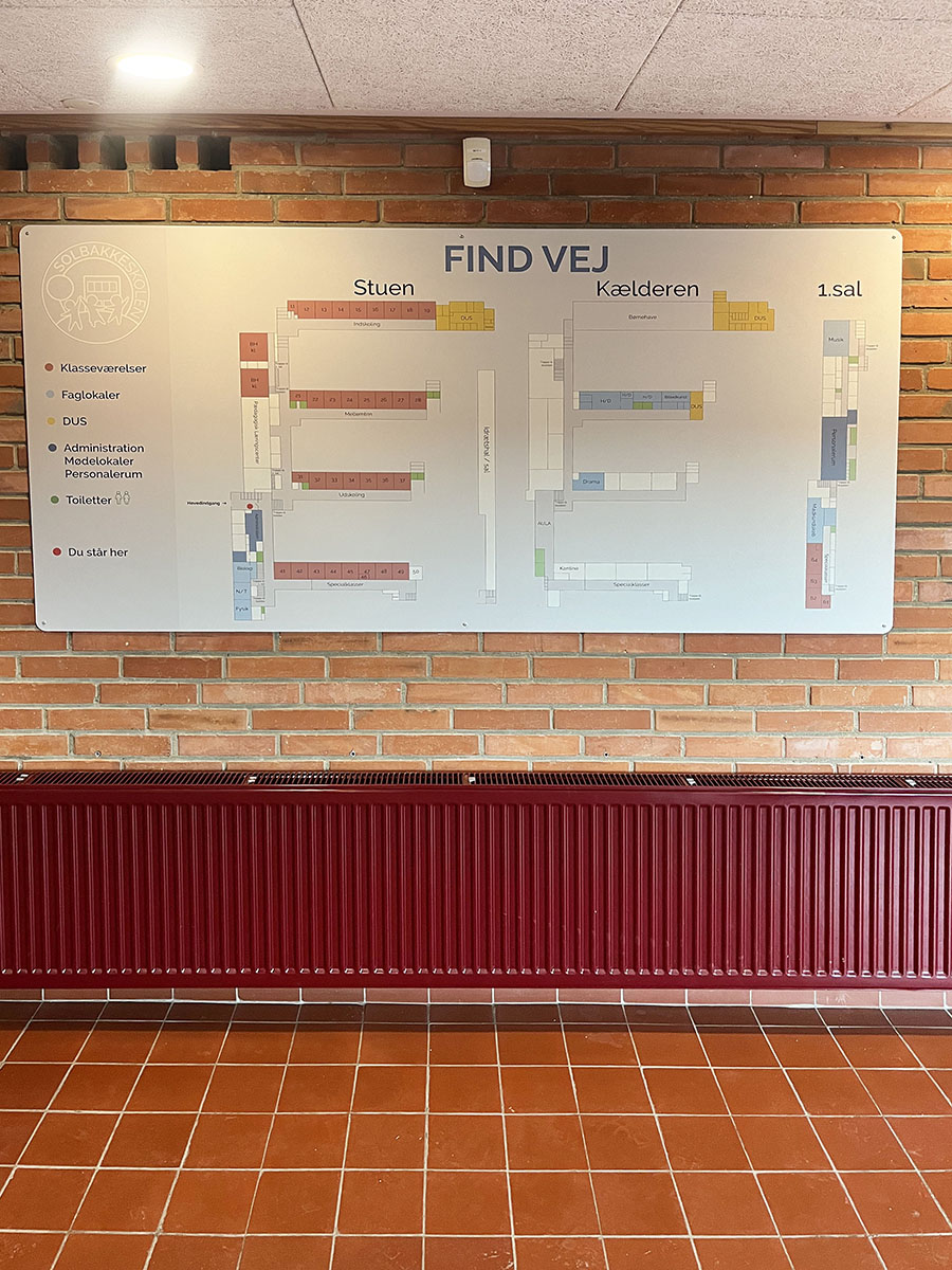 Visuel løsning lavet af EXAKT til Solbakkeskolen