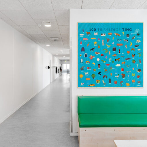 Læringsplade i træfiner med Ting004 til klasselokale