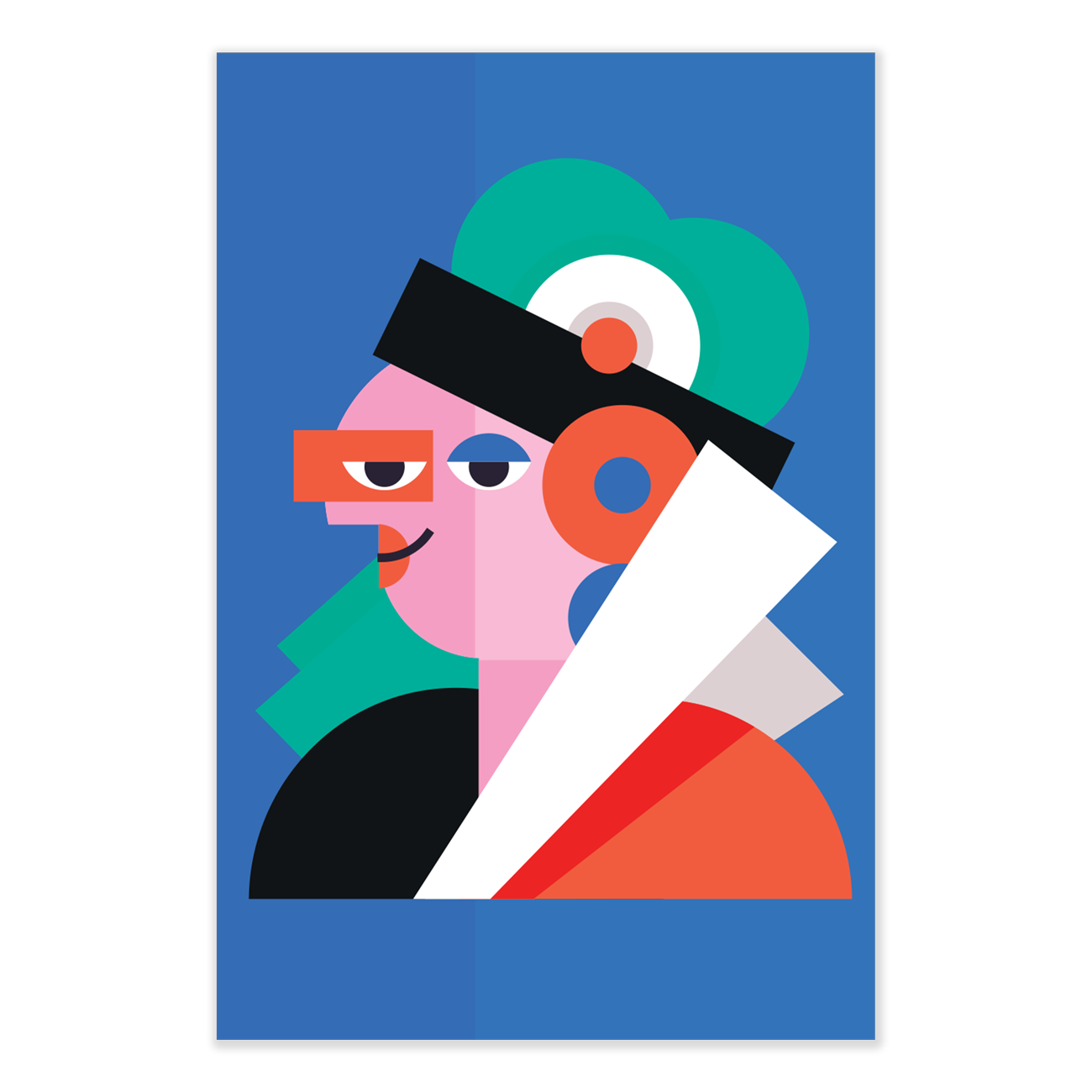 Flot abstrakt kunst motiv af et menneske