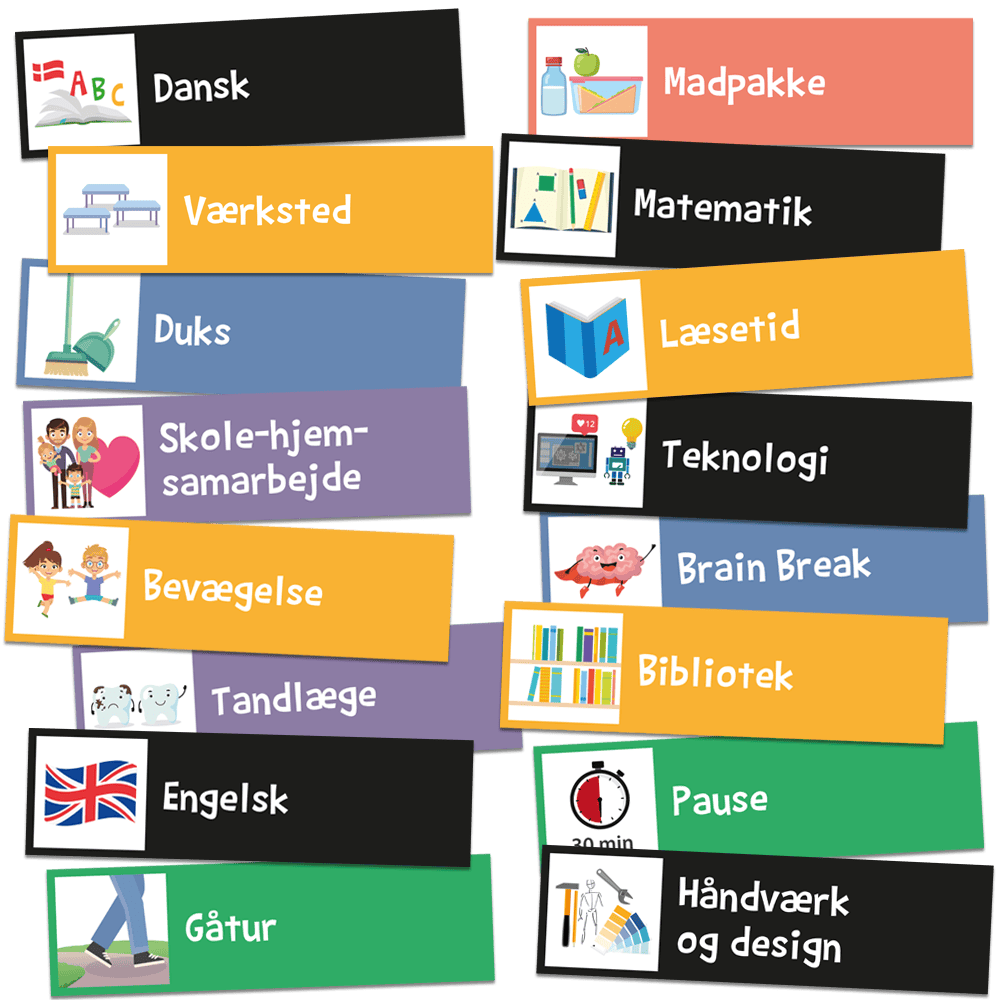 72 piktogrammagneter til mellemtrin. Giver bedre klasseledelse.
