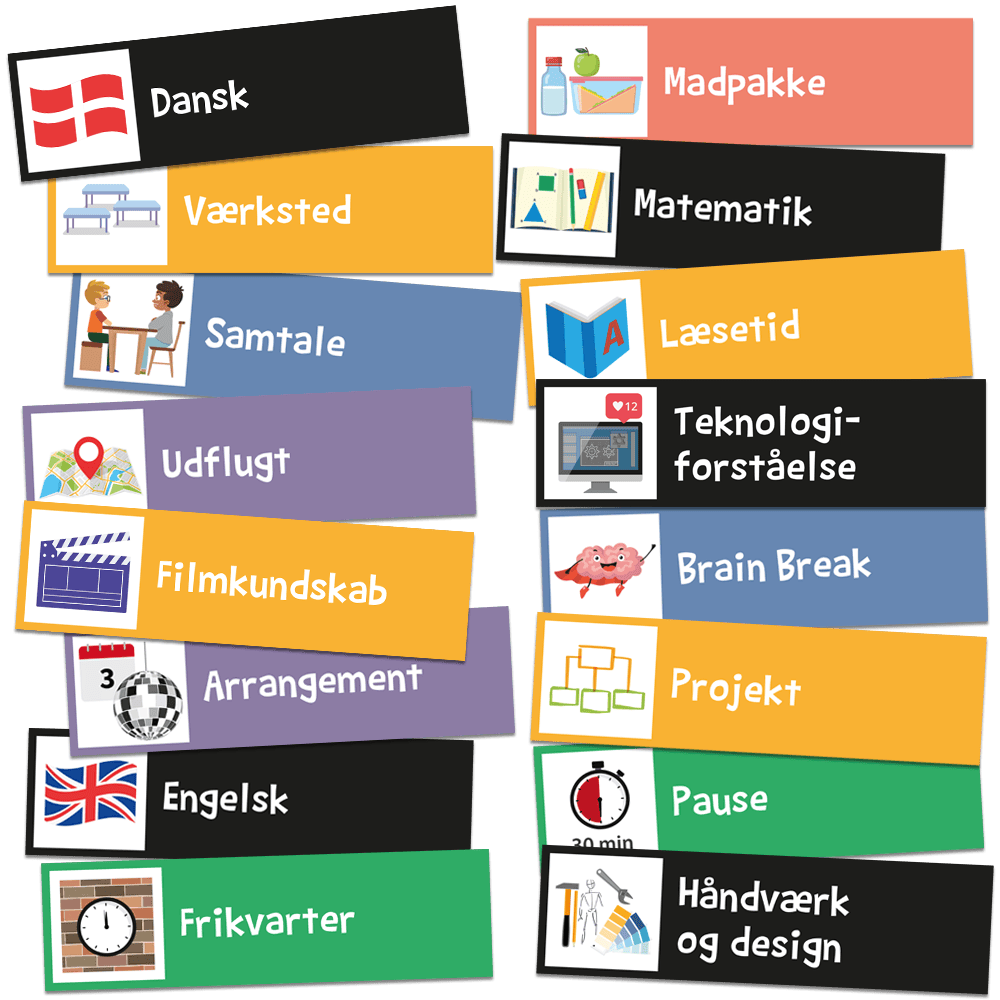 72 piktogrammagneter til udskoling. Giver bedre klasseledelse.